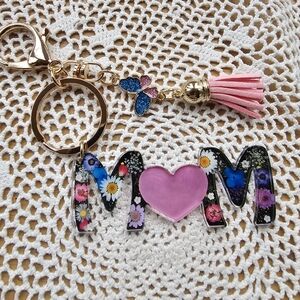 Glittering Sunflower Acrylic Keychain- MOM NEW